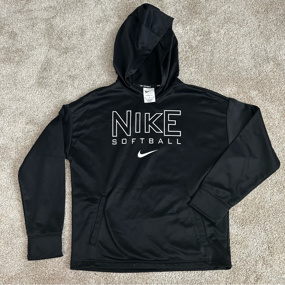 Nike Girls Medium Black Softball Thermal-Fit Hoodie